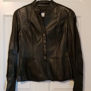 Womens Black 100% Leather Jacket